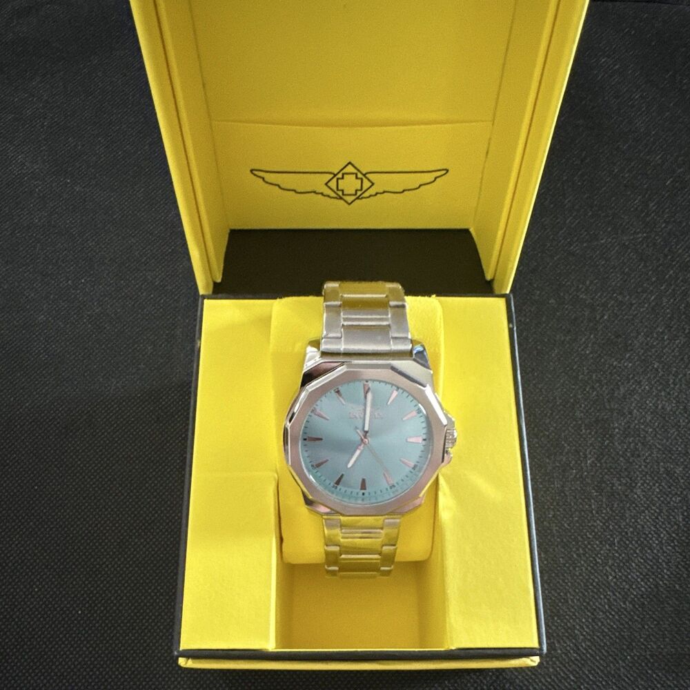 Invicta Speedway Dominus 42mm Blue Dial Silver SS Bracelet 30m WR w/ Box - Picture 2 of 8